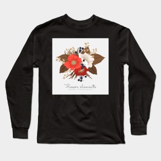 Flower red rose beautiful Long Sleeve T-Shirt